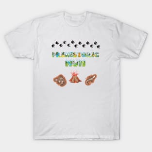 Prehistoric Mum - funny dinosaur shaped letters gift for mum T-Shirt